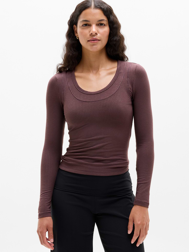 Image number 1 showing, Perfect Rib Layered Top