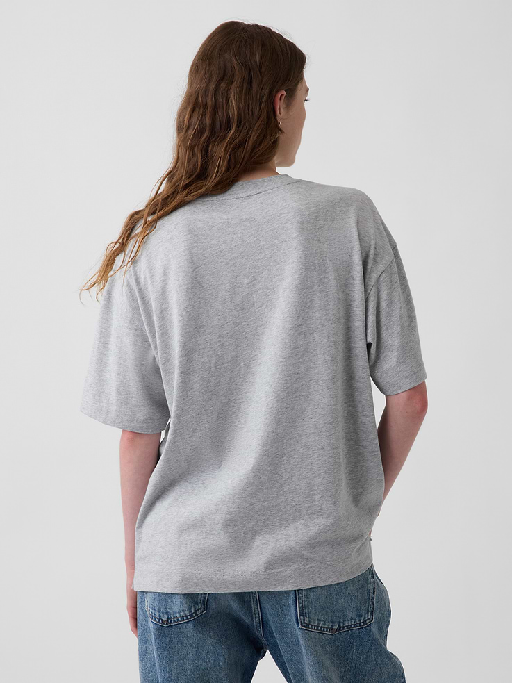 Image 3 of 5, Organic Cotton VintageSoft Oversized Logo T-Shirt