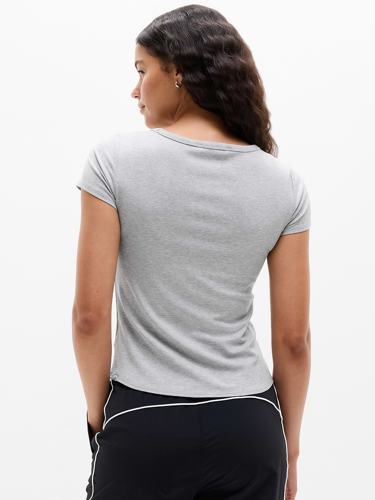 Image number 3 showing, Signature Rib Scoop Tee