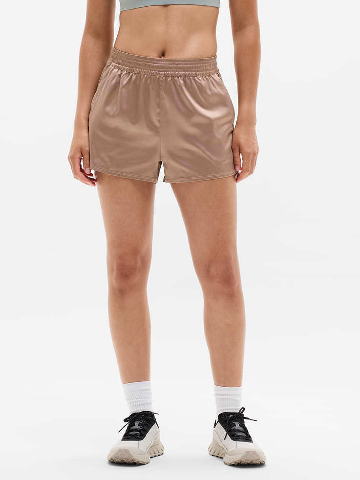 Image number 2 showing, Featherweight Satin Ruched Run Short