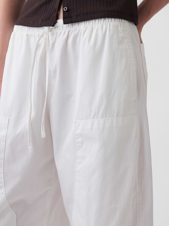 Poplin Easy Double-Knee Barrel Pants