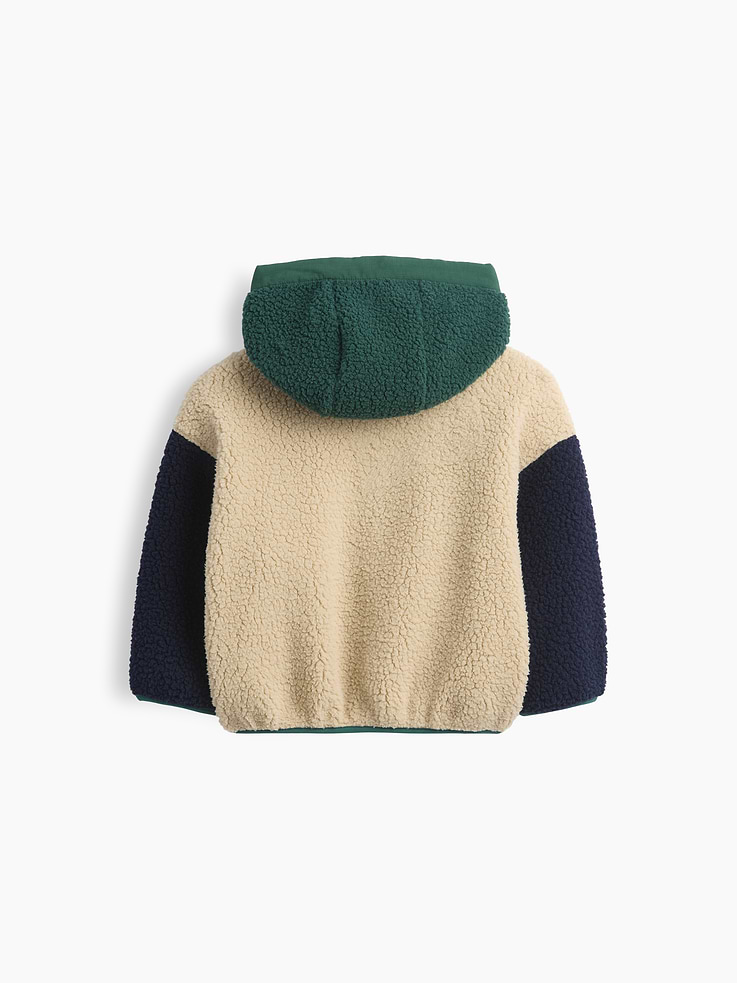 Image 3 of 3, Baby & Toddler Hooded Sherpa Jacket