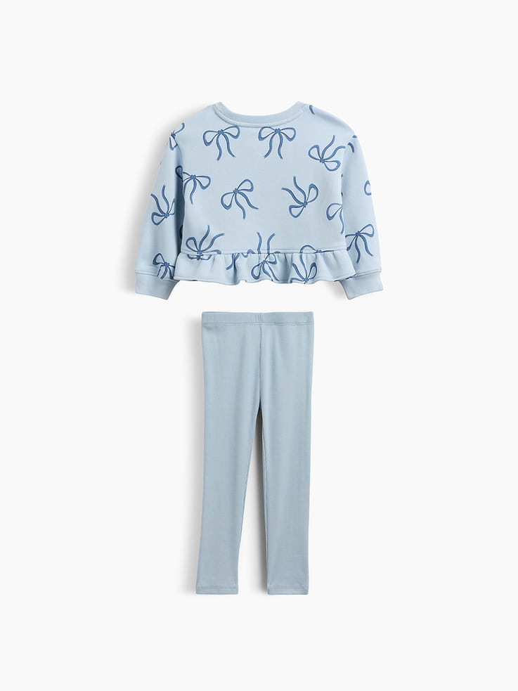 Image number 2 showing, Baby & Toddler Peplum Sweatshirt & Leggings Set