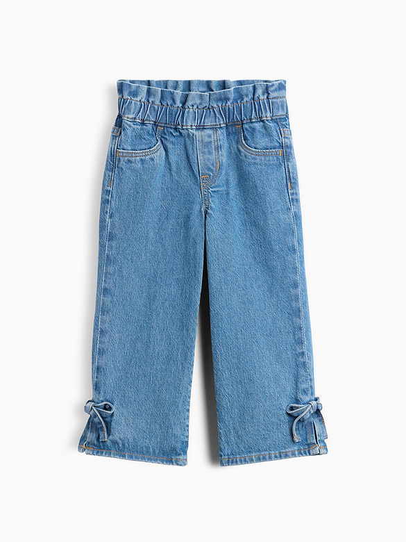 Baby & Toddler Bow Split-Hem Stride Jeans