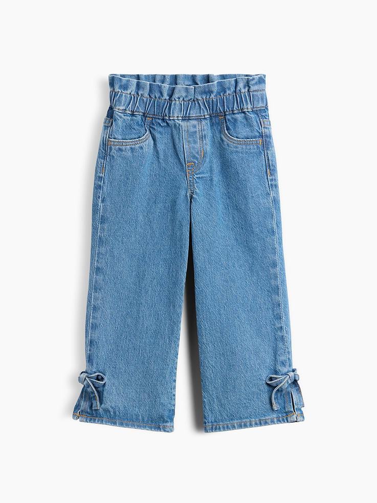 L'image numéro 2 présente Jean sportif à ourlet fendu à boucles décoratives pour Bébé et Tout-petit