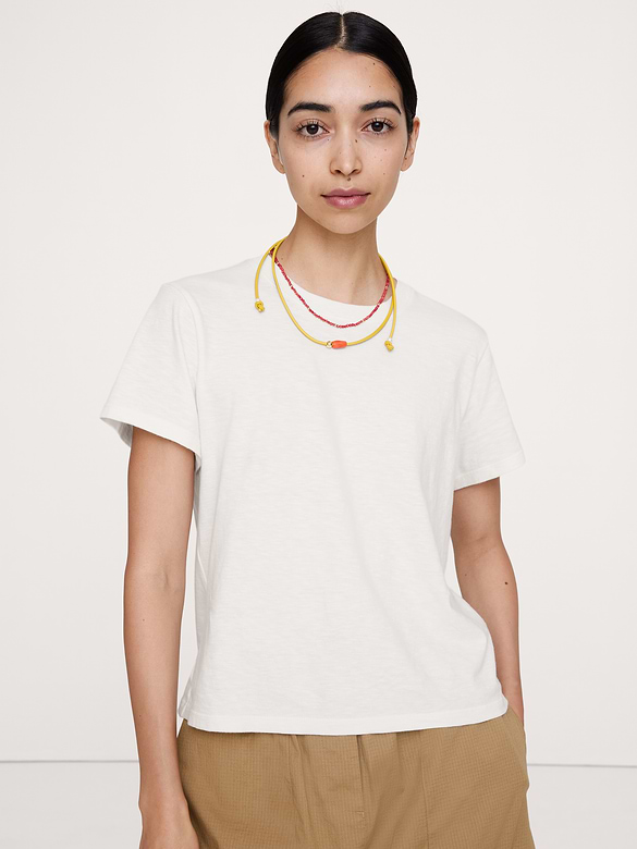 Cotton Slub Crew-Neck T-Shirt