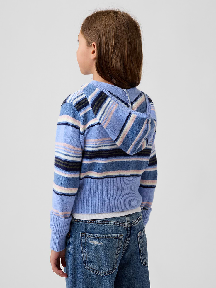 L'image numéro 3 présente Veste à capuchon en tricot Effet cachemire pour Enfant