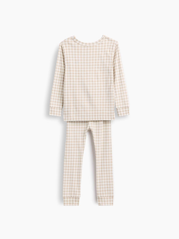 Baby & Toddler Organic Brushed Cotton Gingham PJ Set