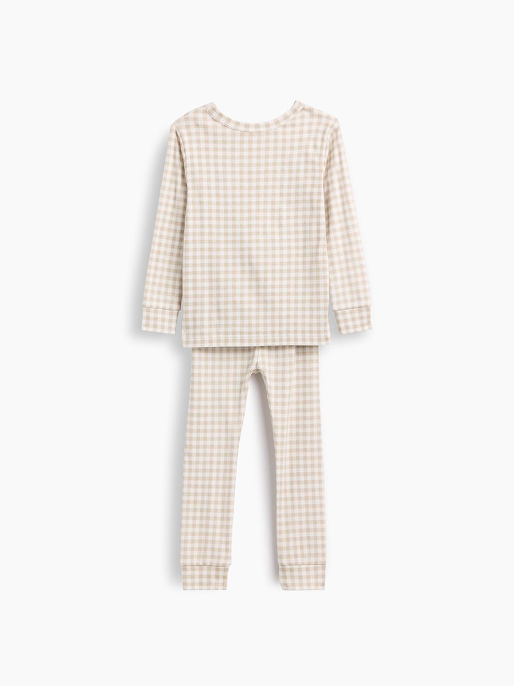 Image number 2 showing, Baby & Toddler Organic Brushed Cotton Gingham PJ Set