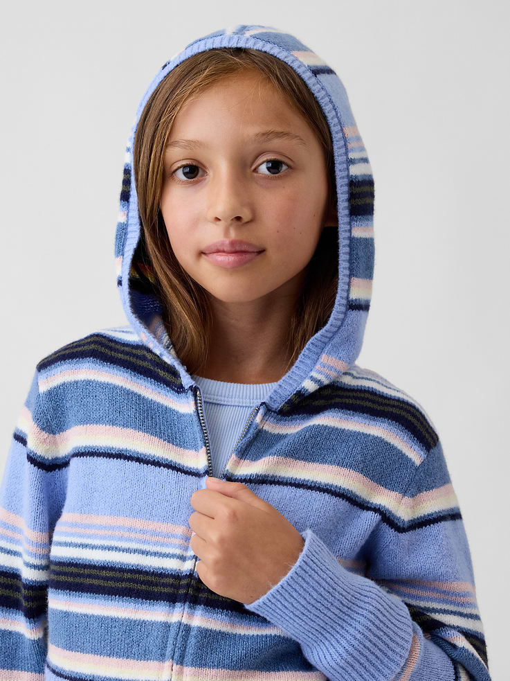L'image numéro 5 présente Veste à capuchon en tricot Effet cachemire pour Enfant