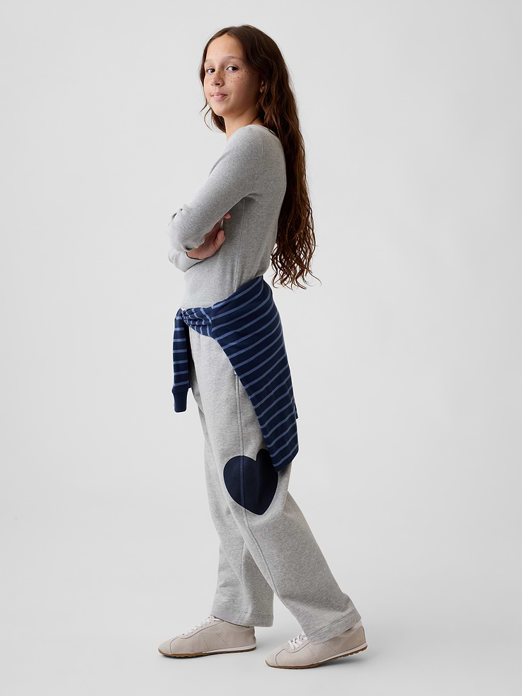 L'image numéro 1 présente Pantalon décontracté en coton ouaté à coupe baril VintageDoux pour Enfant