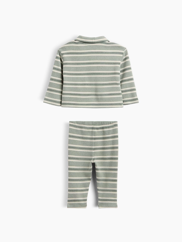 Image number 2 showing, Baby Softspun Waffle Polo Outfit Set