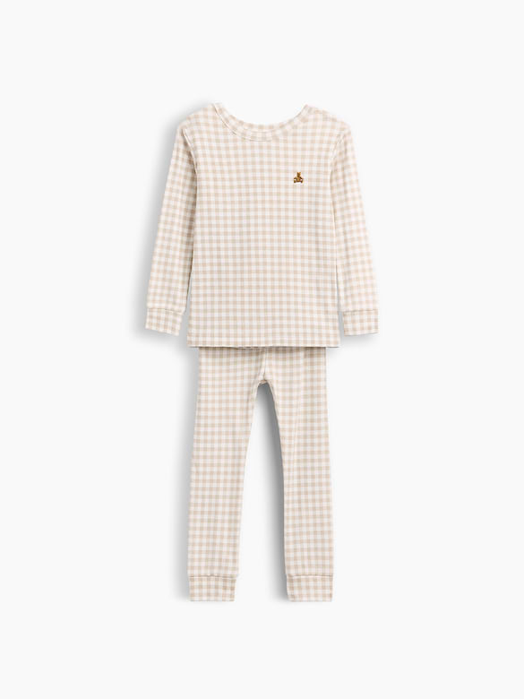 Baby & Toddler Organic Brushed Cotton Gingham PJ Set