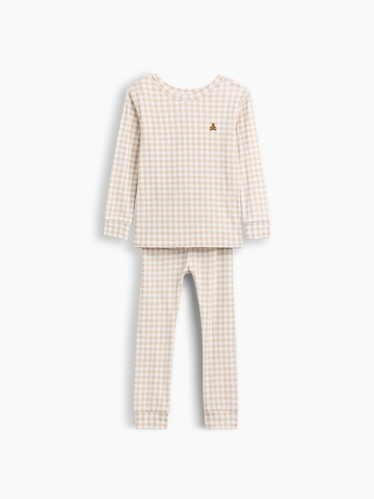 Image number 1 showing, Baby & Toddler Organic Brushed Cotton Gingham PJ Set