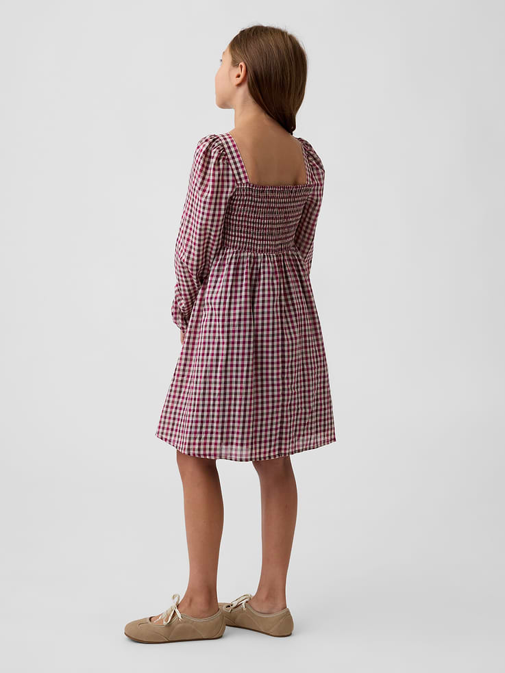 Image number 3 showing, Kids Smocked Square-Neck Dress