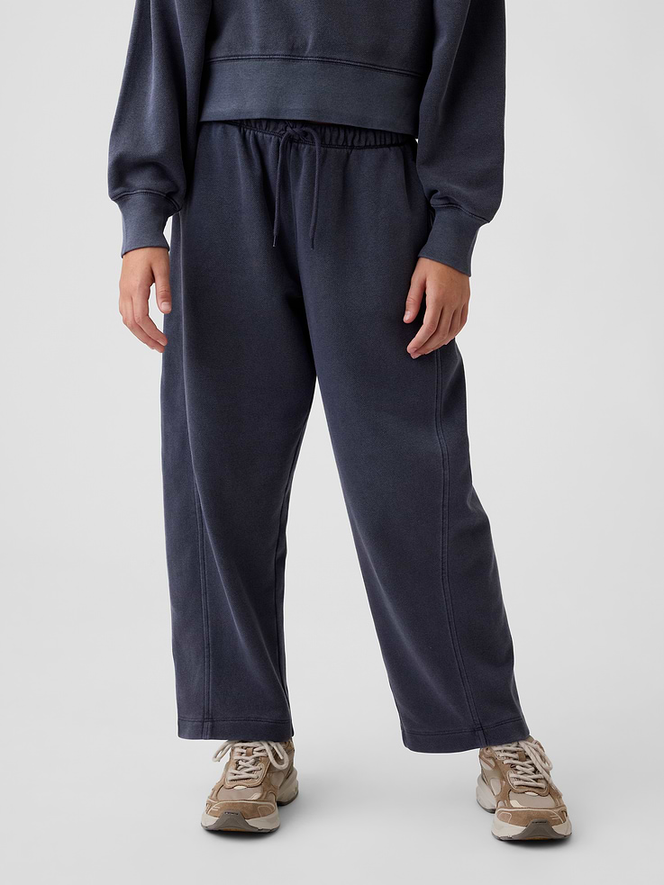 L'image numéro 3 présente Pantalon décontracté en coton ouaté à coupe baril VintageDoux pour Enfant