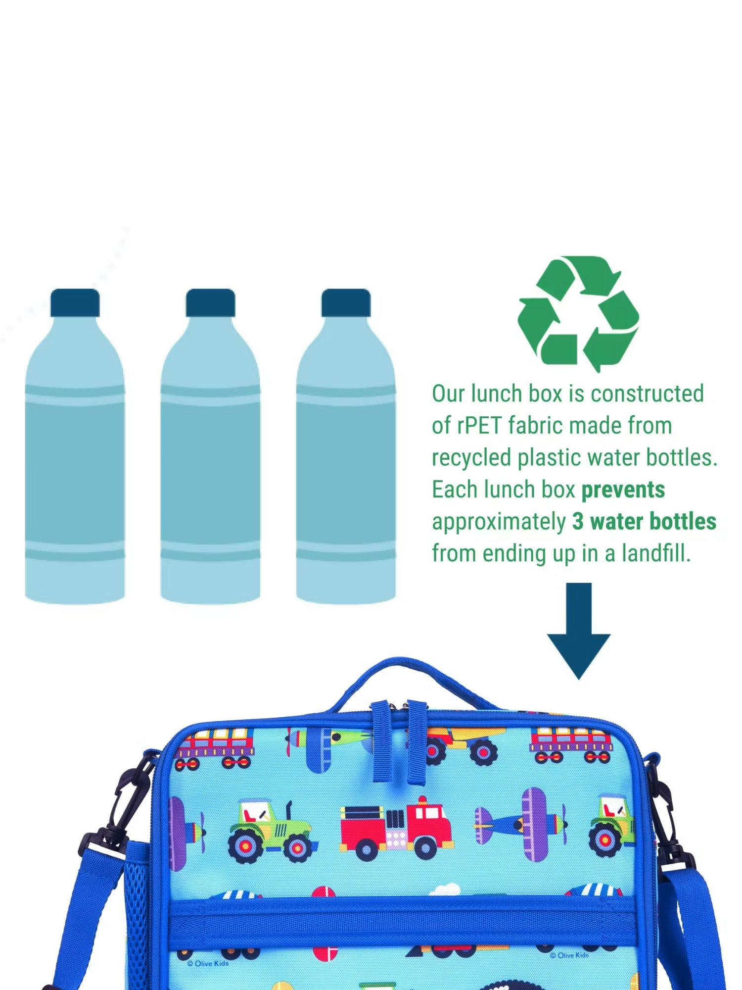 Image number 4 showing, Wildkin Trains Planes and Trucks ECO Lunch Box