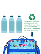 Image number 4 showing, Wildkin Trains Planes and Trucks ECO Lunch Box