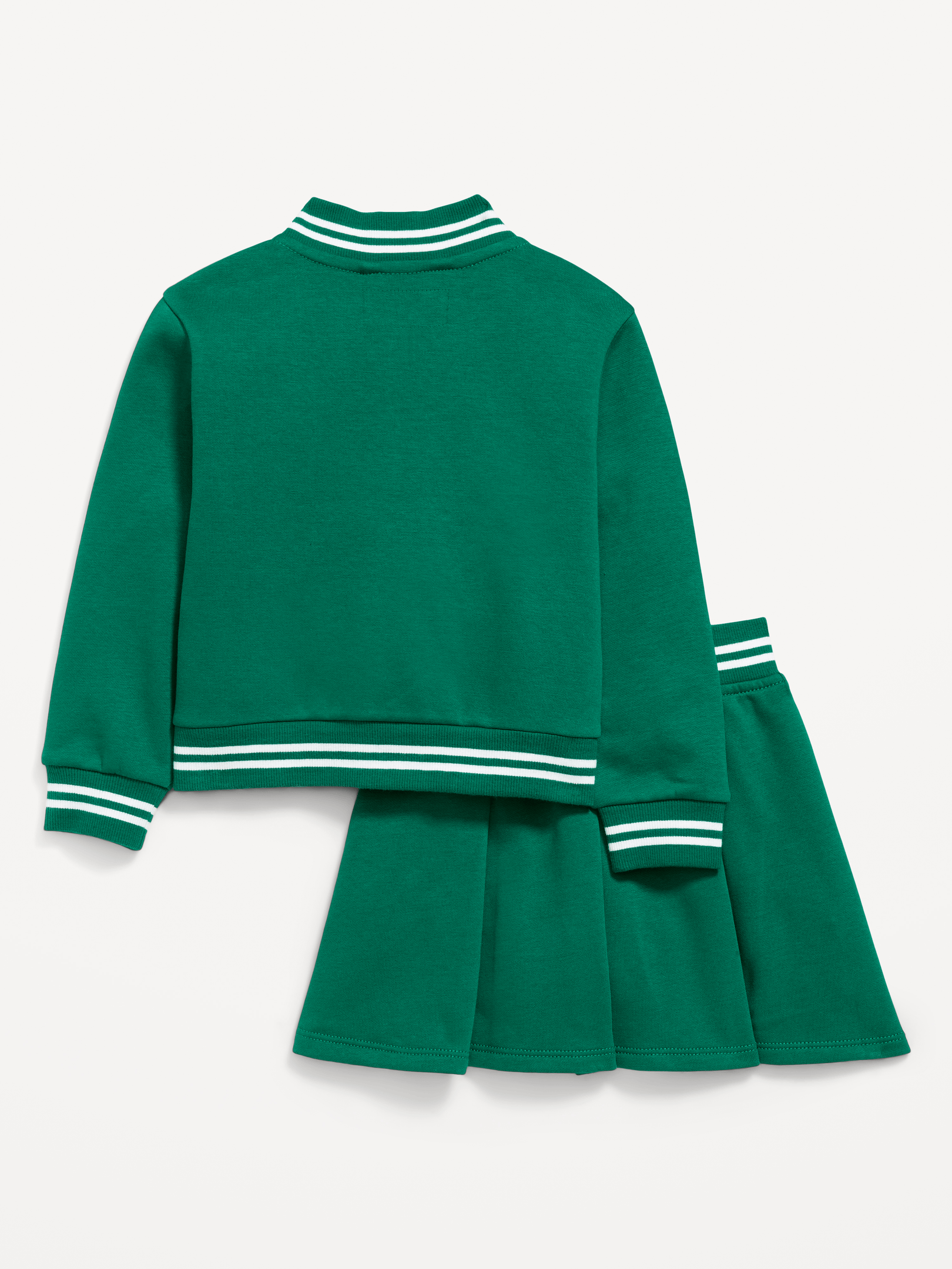 L'image numéro 3 présente Ensemble blouson d’aviateur et jupe plissée en molleton pour toute-petite