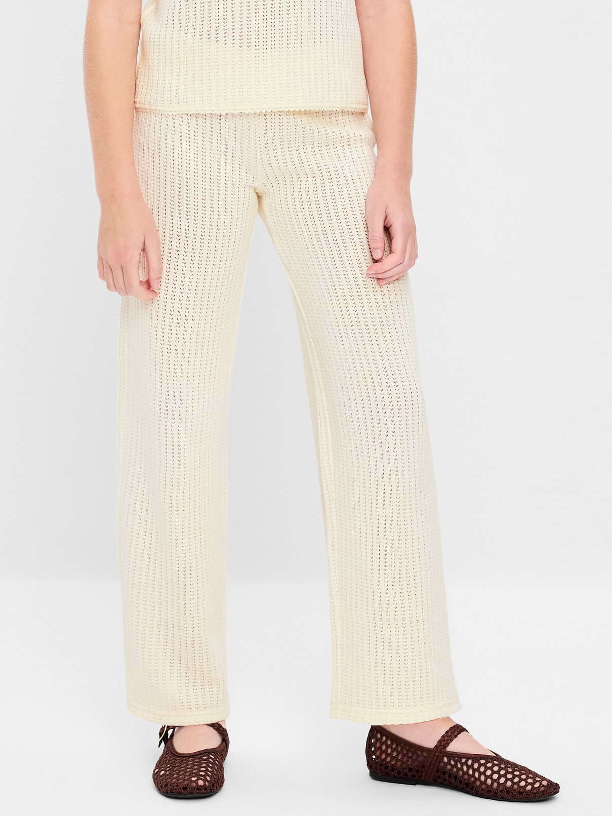 Image number 1 showing, Low-Rise Jacquard Knit Pants for Girls