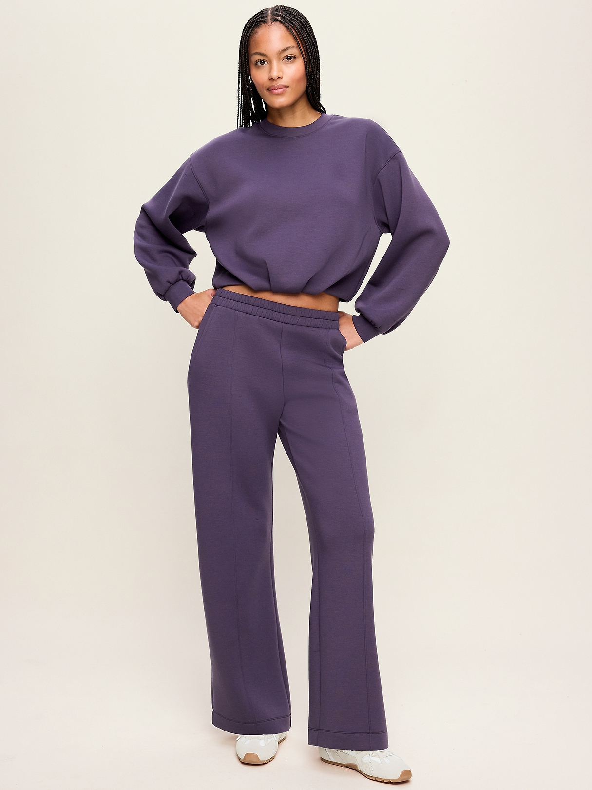 High-Waisted Bounce Fleece Wide-Leg Sweatpants | Old Navy