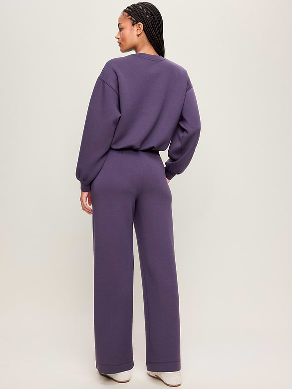 High-Waisted Bounce Fleece Wide-Leg Sweatpants
