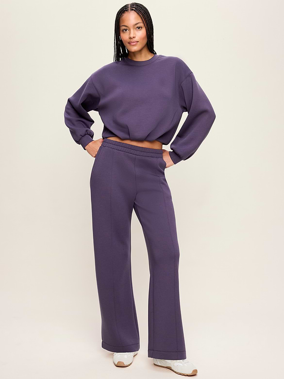 High-Waisted Bounce Fleece Wide-Leg Sweatpants