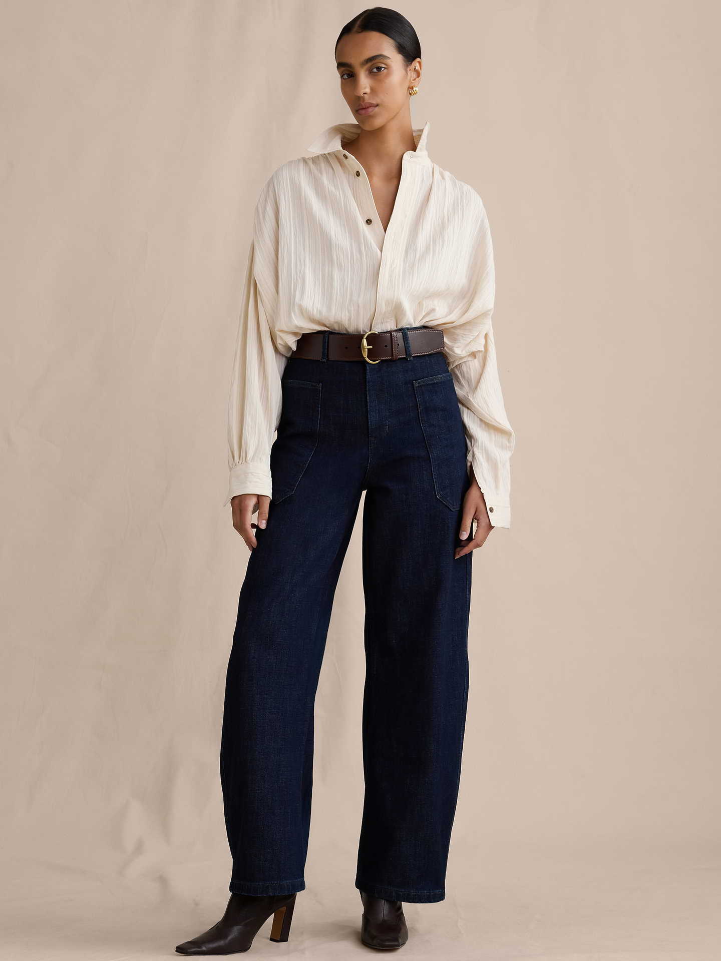 Image number 1 showing, Ultra High-Rise Barrel Jean