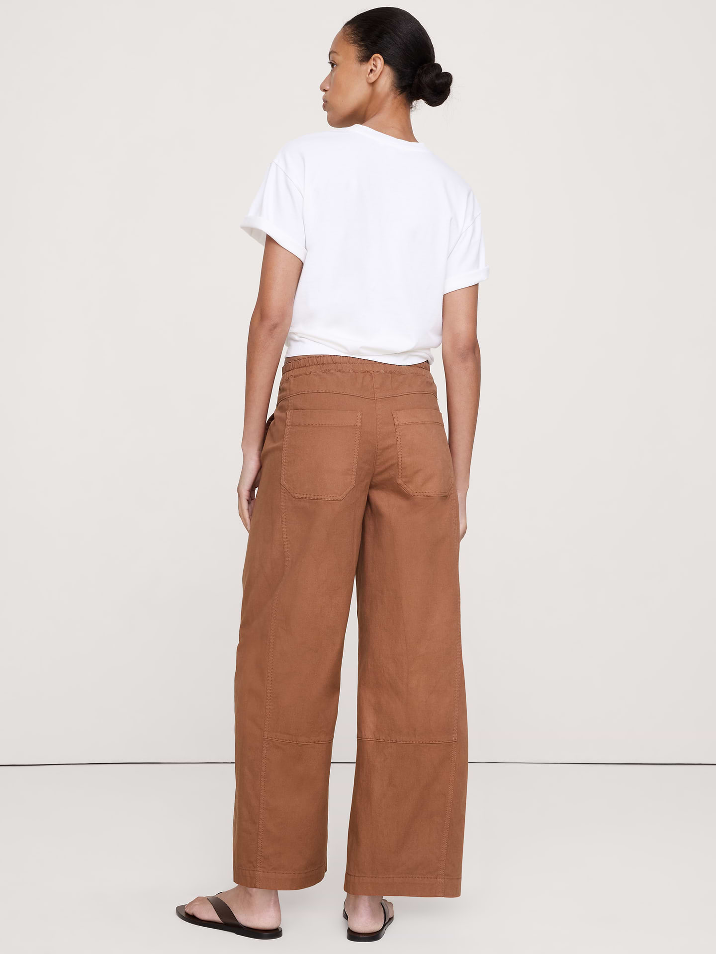 Image number 2 showing, Mid-Rise Relaxed Painter Pull-On Pant