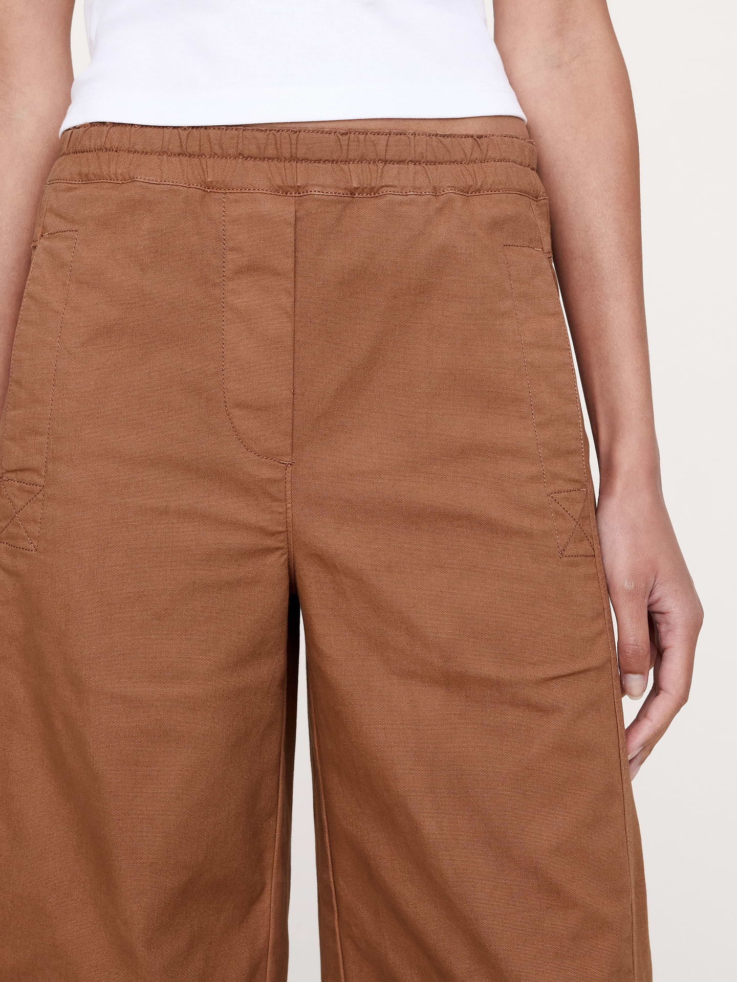 Image number 3 showing, Mid-Rise Relaxed Painter Pull-On Pant