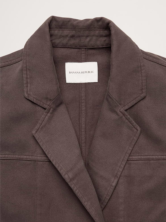 Cotton-Linen Utility Blazer