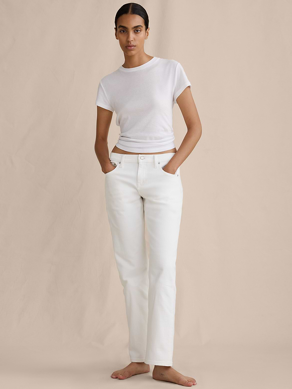 Low-Rise Kick-Straight Jean