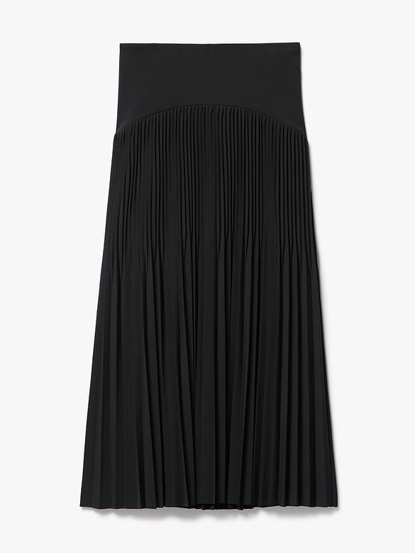 Featherweight Plissé Midi Skirt
