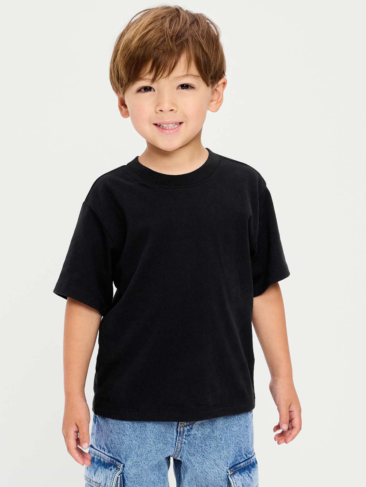 Image number 1 showing, Oversized Short-Sleeve Heavyweight T-Shirt for Toddler Boys