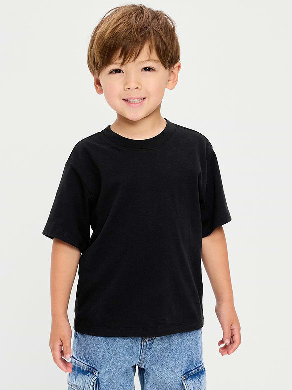 Oversized Short-Sleeve Heavyweight T-Shirt for Toddler Boys
