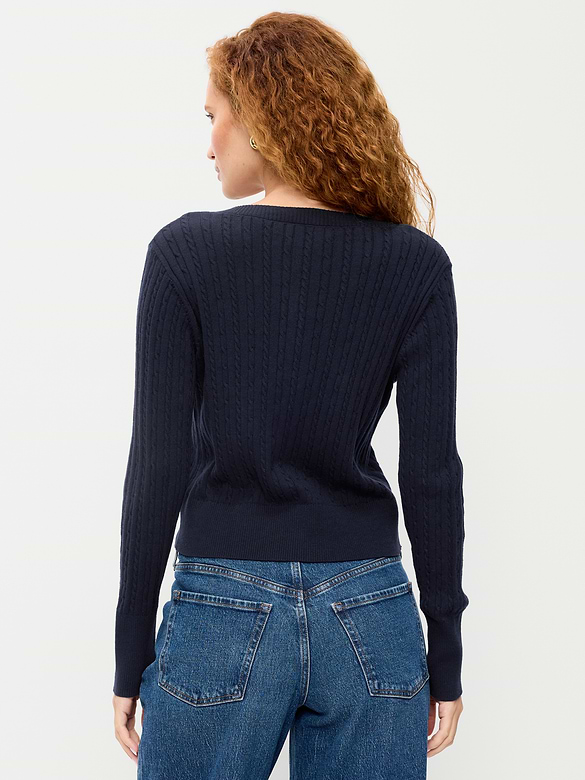 SoSoft Cotton Crew-Neck Cardigan Sweater