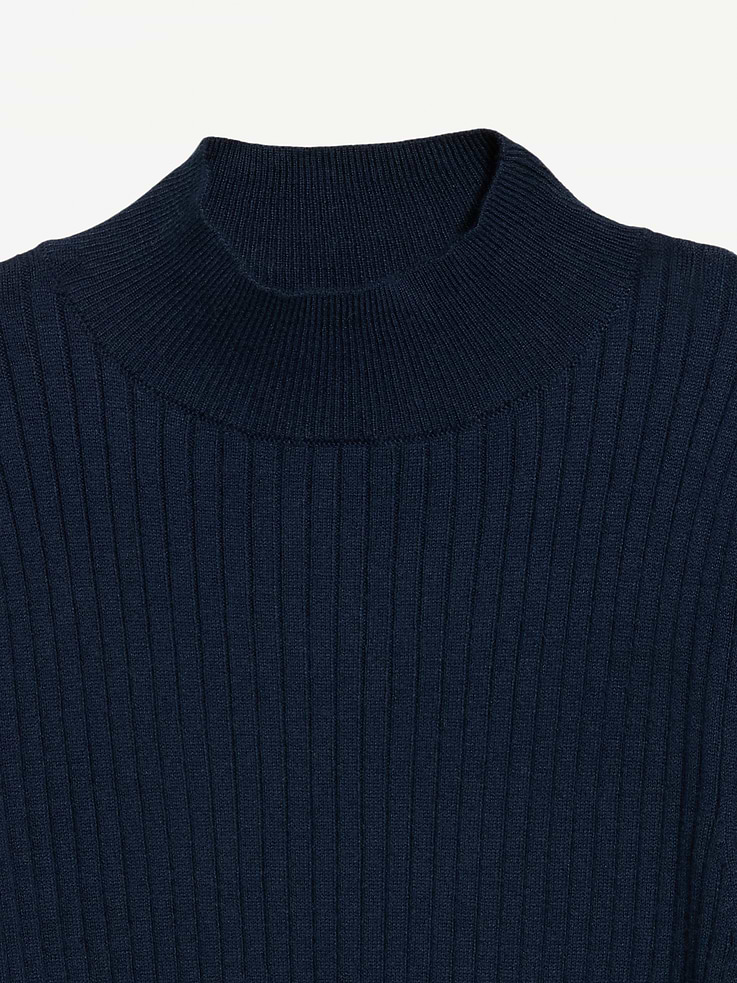 Image 6 of 6, Slim-Fit Ribbed Turtleneck