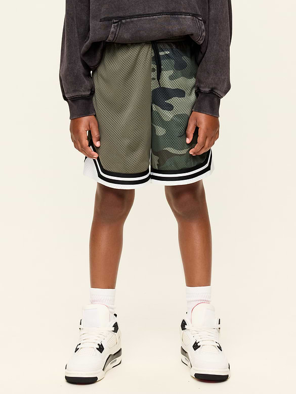Knee Length Mesh Basketball Shorts for Boys