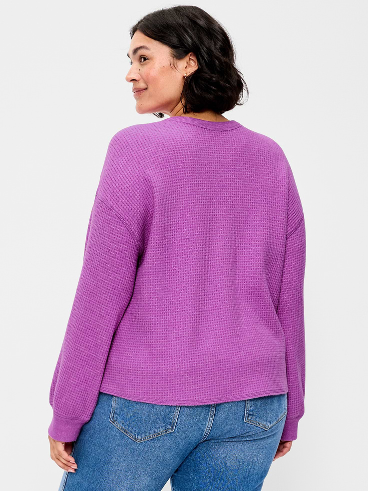 Image number 8 showing, Long-Sleeve Crew-Neck Henley T-Shirt
