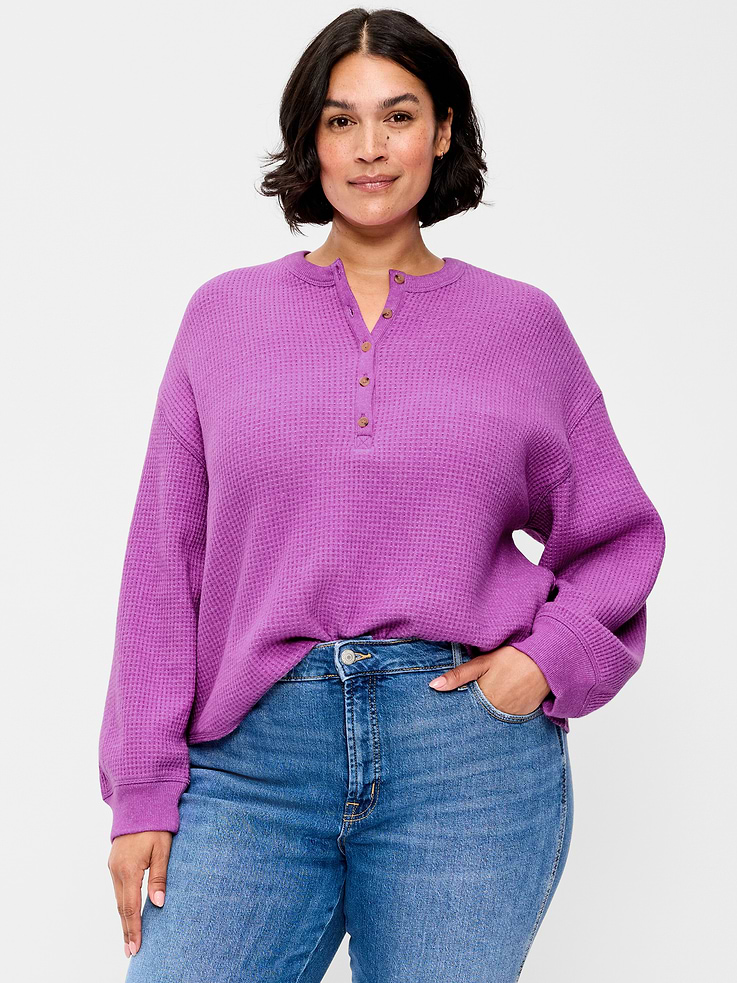 Image number 7 showing, Long-Sleeve Crew-Neck Henley T-Shirt