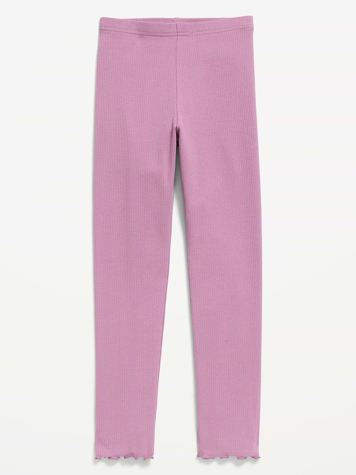 Image number 1 showing, Ribbed Lettuce-Edge Leggings for Girls