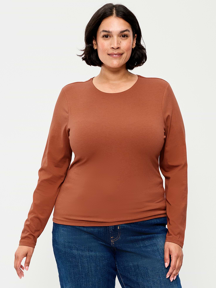 Image number 4 showing, Hug Double-Layer Crew-Neck Long-Sleeve Top