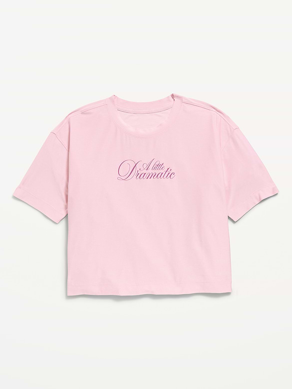 CloudMotion Short-Sleeve Boxy T-Shirt for Girls