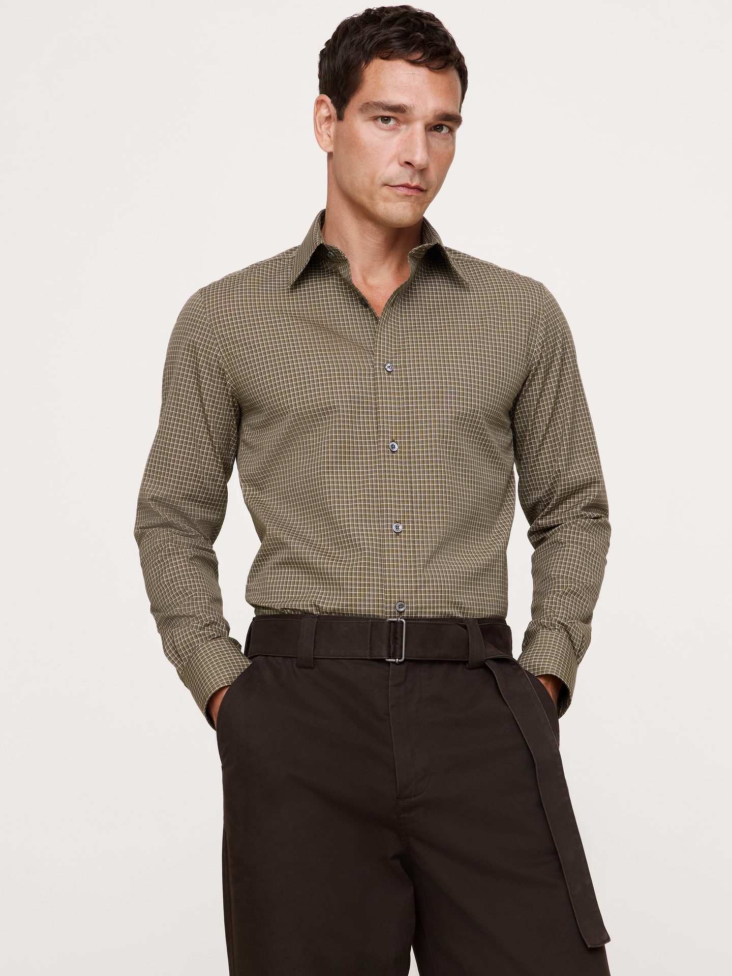 Image number 1 showing, Slim-Fit Wrinkle-Resistant Dress Shirt