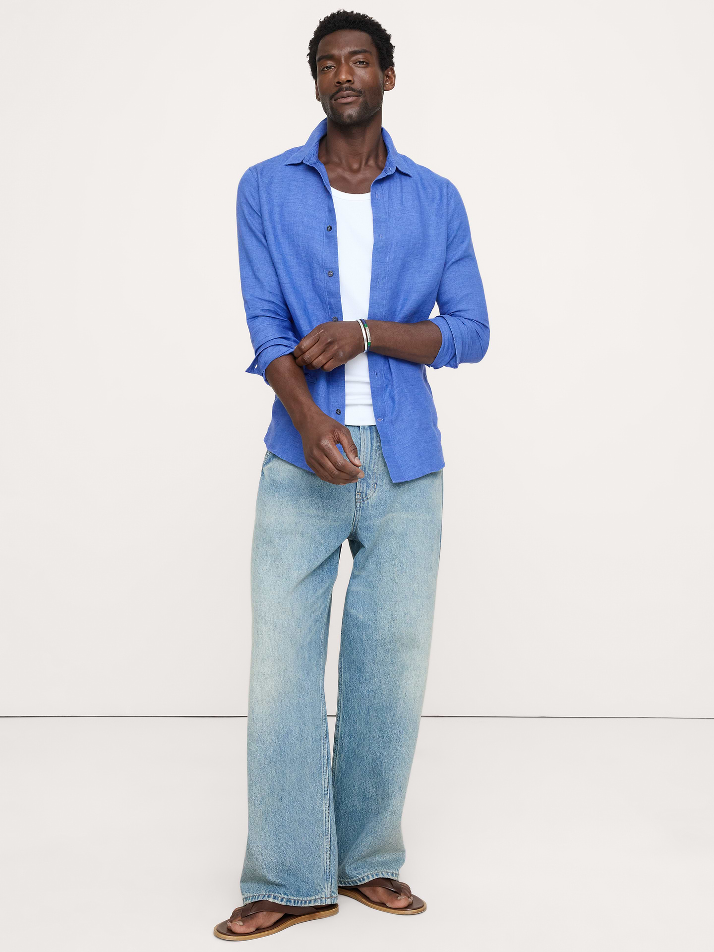 Image number 1 showing, Slim-Fit Linen Shirt