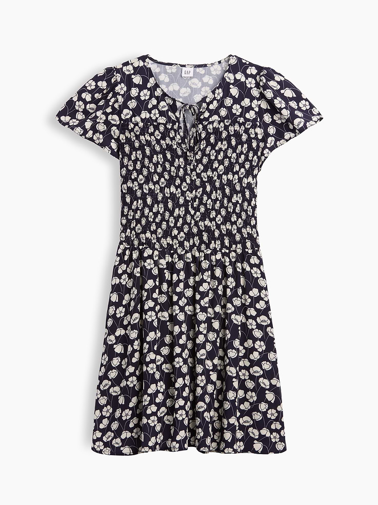 Image 6 of 6, Smocked Flutter Sleeve Mini Dress