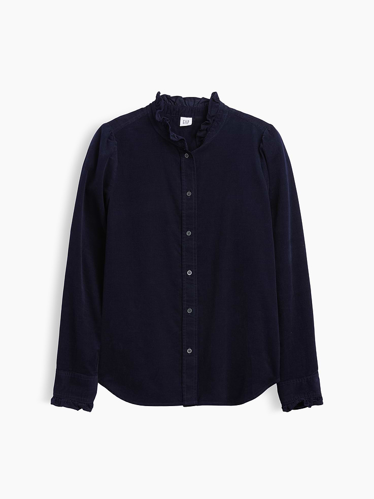 Image number 5 showing, Corduroy Ruffle Shirt