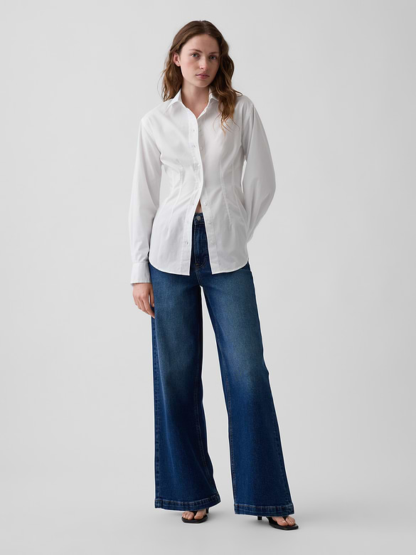 Organic Cotton Poplin Fitted Shirt