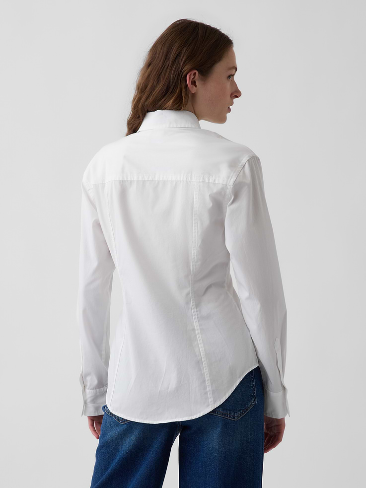 Image number 3 showing, Organic Cotton Poplin Fitted Shirt