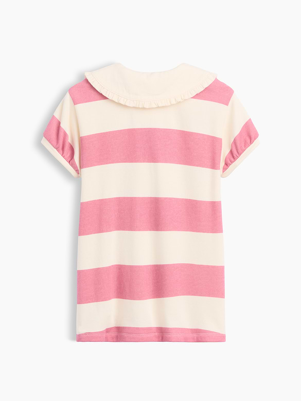 Robe à col en jersey bouclette à motif pour Bébé et Toute-petite